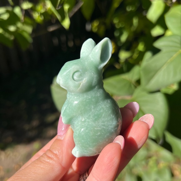 Green (2) aventurine bunny craving | crystal - Picture 3 of 14
